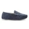 Navy Suede Saddle Loafer Slipper