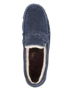 Navy Suede Saddle Loafer Slipper 6 Navy Suede Saddle Loafer Slipper -Jacamo Shop o01lj920502s