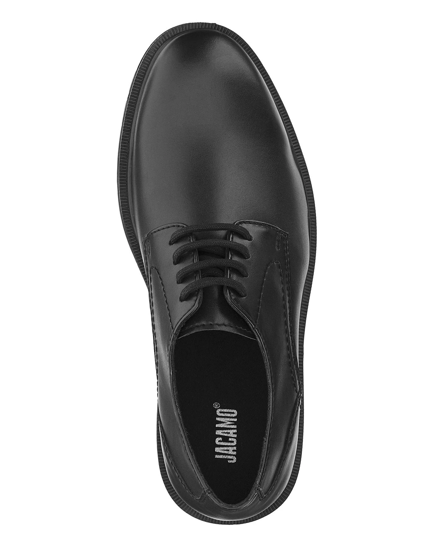 Platt Leather Look Chunky Derby Wide Fit 3 Platt Leather Look Chunky Derby Wide Fit - Image 3