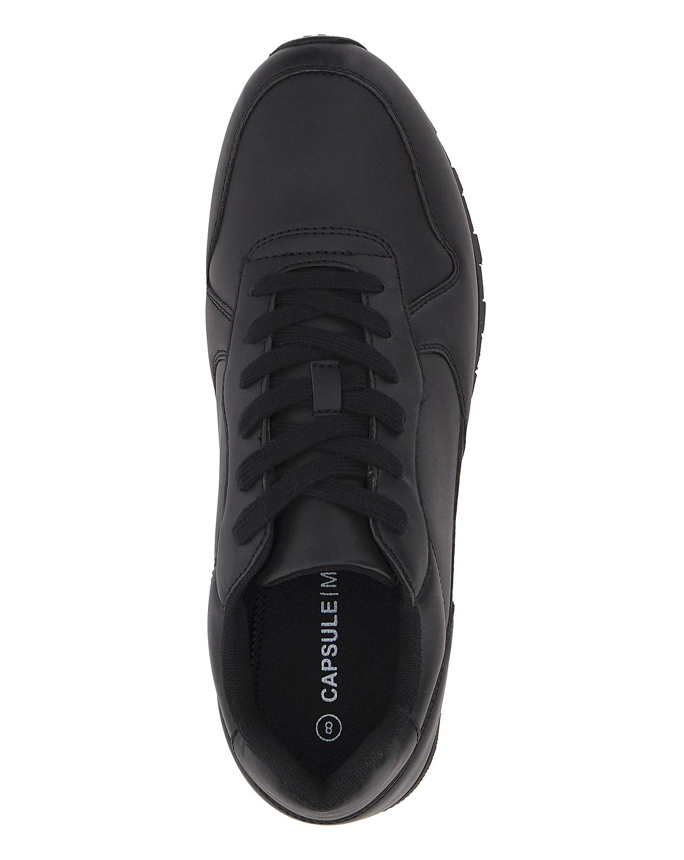 Dean Leather Look Trainer Wide Fit 2 Dean Leather Look Trainer Wide Fit - Image 2