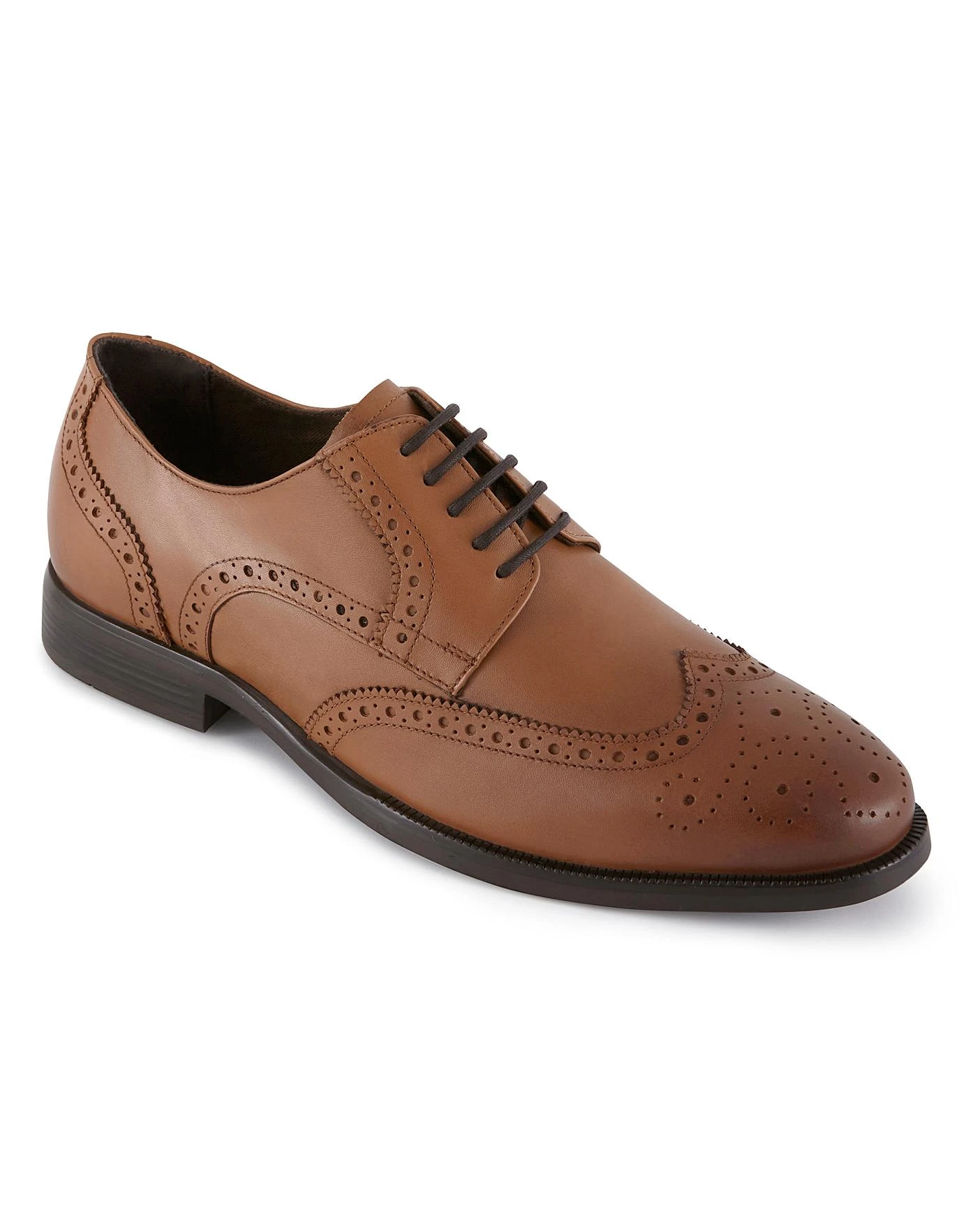 Classic Leather Brogue Wide Fit 2 Classic Leather Brogue Wide Fit - Image 2
