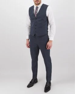 Navy Hank Regular Tonic Suit Trousers -Jacamo Shop s08np011726w