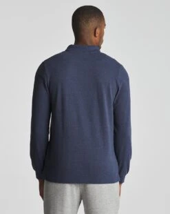 Long Sleeve Pique Polo Reg -Jacamo Shop u08cr890502w