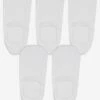 5 Pack Value White Invisible Socks
