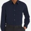 Navy Long Sleeve Formal Shirt Long
