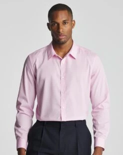 Pink Long Sleeve Formal Shirt Reg
