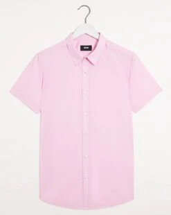 Pink Short Sleeve Formal Shirt Reg -Jacamo Shop u08mw645752s