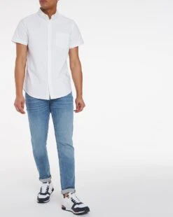 Short Sleeve Oxford Shirt Long -Jacamo Shop u08wv294501w