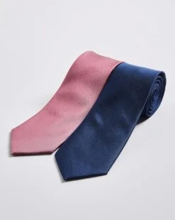 Pack 2 Blue/Pink Ties