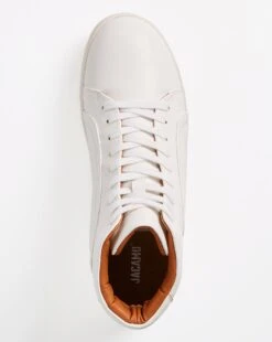 White Hitop Trainer Wide Fit -Jacamo Shop v01ob866502s