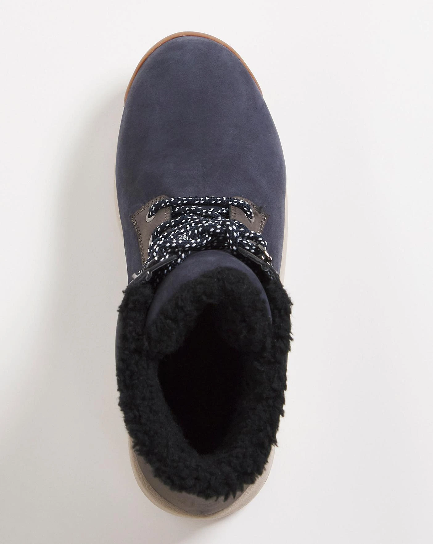 Navy Walking Leather Boot Wide Fit 2 Navy Walking Leather Boot Wide Fit - Image 2