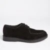 Black Casual Faux Suede Shoe Wide