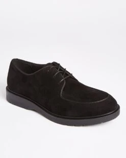 Black Casual Faux Suede Shoe Wide -Jacamo Shop v01ob880501s