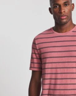 Jaquard Stripe T-shirt Long -Jacamo Shop v08gl162839w