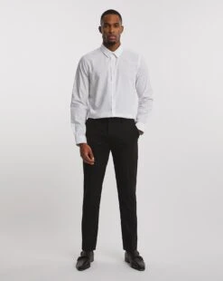 Black Regular Fit Stretch Formal Trouser
