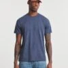 Denim Marl Crew Neck T-Shirt Long