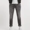 Premium Grey Wash Tapered Fit Jean