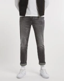 Premium Grey Wash Tapered Fit Jean