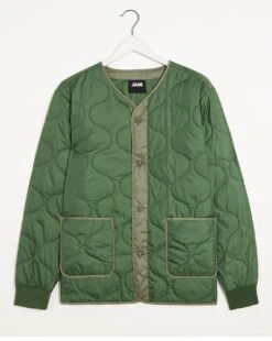 Khaki Quilted Jacket -Jacamo Shop v08om580722s