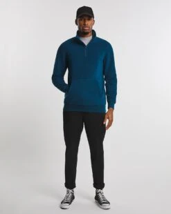 Polar Fleece 1/4 Zip Sweatshirt Long -Jacamo Shop v08ox598768w