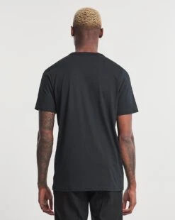 Heavyweight Black Crew Neck Tee Long -Jacamo Shop v08vl630725w