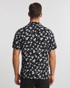 Short Sleeve Viscose Floral Print Shirt -Jacamo Shop v08wv617725w