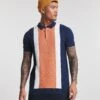 Colour Block Knitted Polo