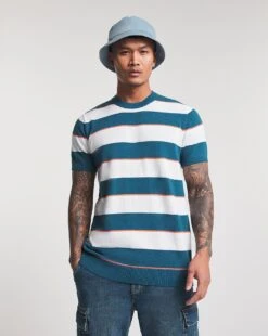 Colour Block Knitted T-shirt