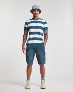 Colour Block Knitted T-shirt -Jacamo Shop w08am552748w