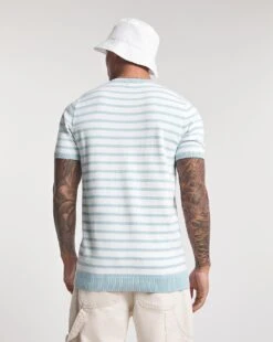 Stripe Knitted T-shirt -Jacamo Shop w08am579748w