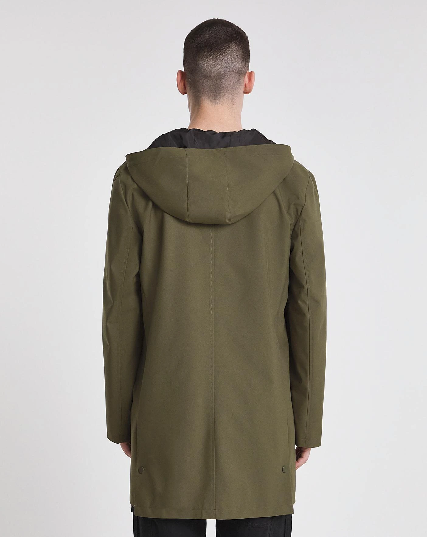 Khaki Lightweight Hooded Parka Jacket 2 Khaki Lightweight Hooded Parka Jacket - Image 2