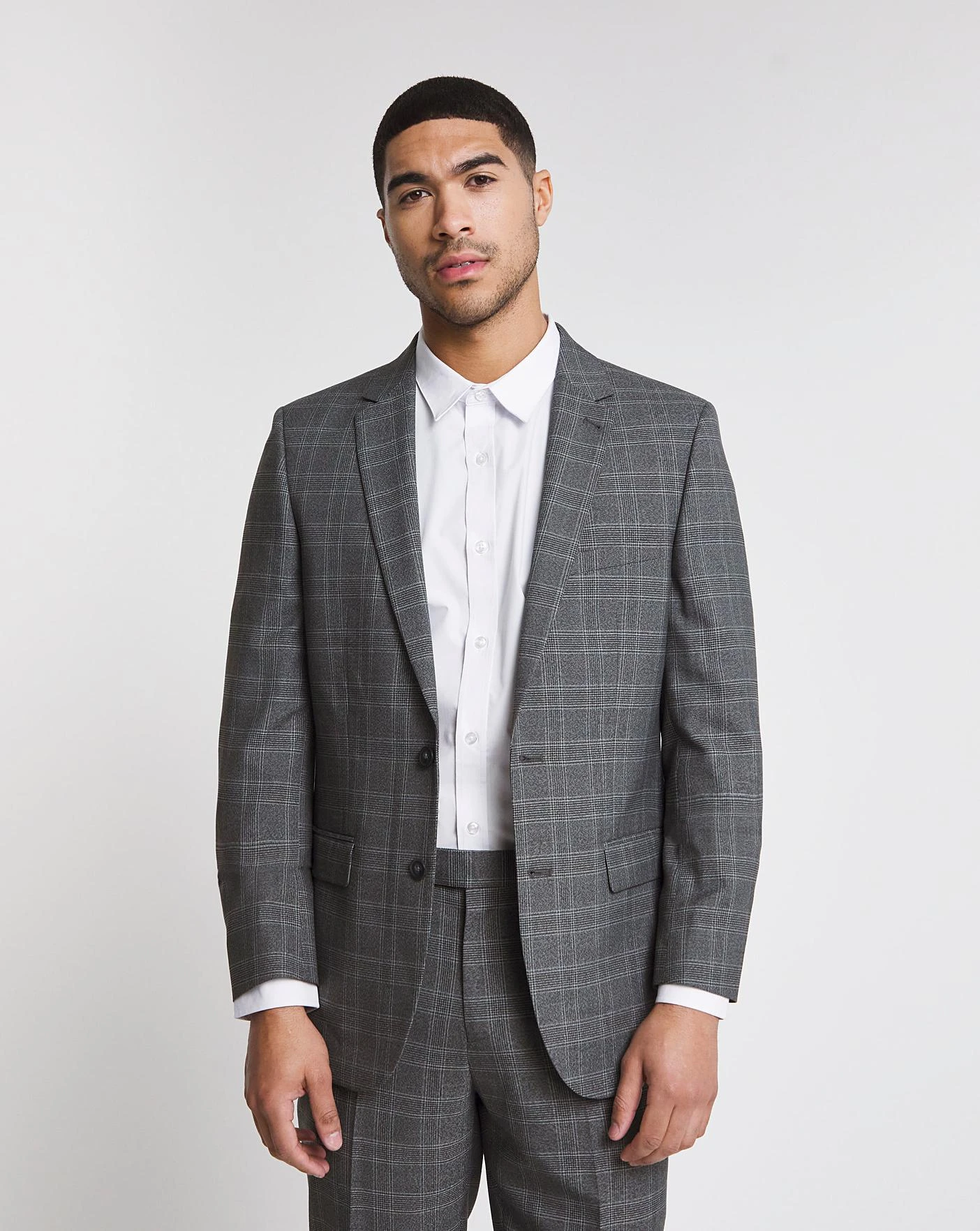 Charcoal Check Regular Fit Suit Jacket 1 Charcoal Check Regular Fit Suit Jacket