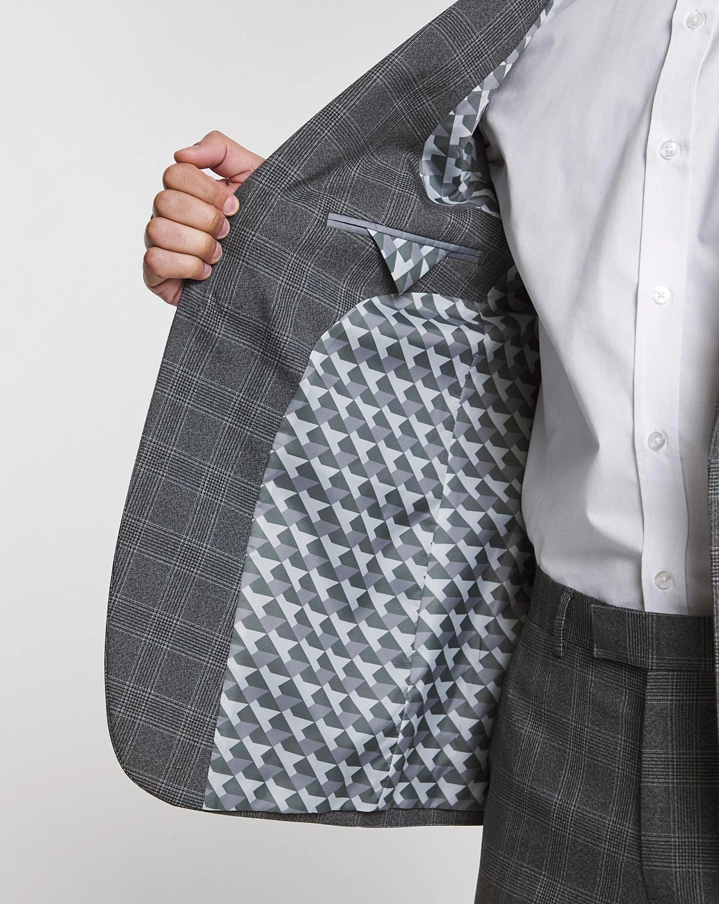 Charcoal Check Regular Fit Suit Jacket 2 Charcoal Check Regular Fit Suit Jacket - Image 2