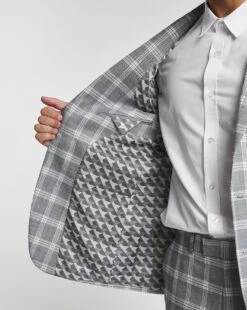 Light Grey Check Reg Fit Suit Jacket 7 Light Grey Check Reg Fit Suit Jacket -Jacamo Shop w08ka120727w