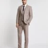 Oatmeal Donegal Reg Fit Suit Trouser