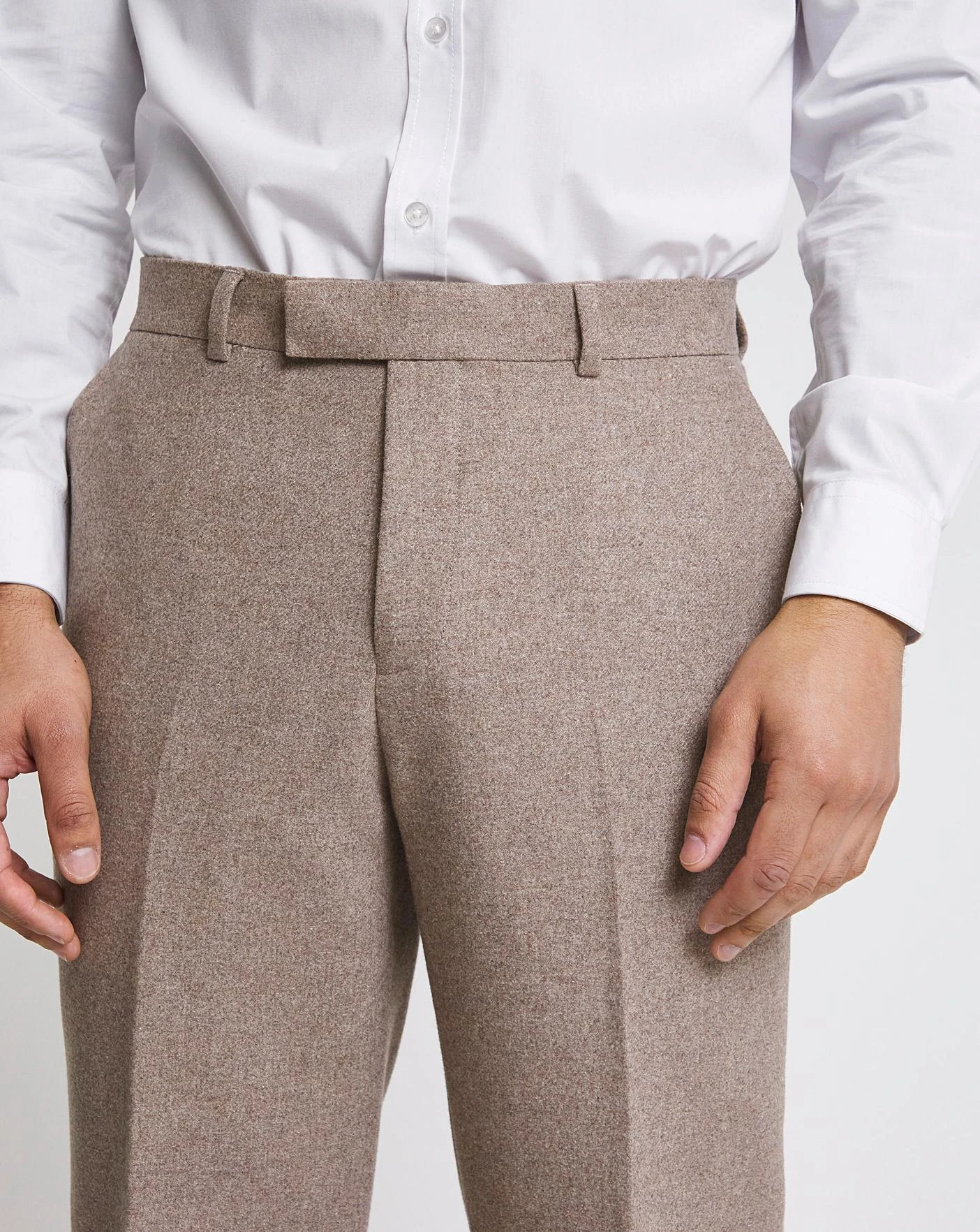 Oatmeal Donegal Reg Fit Suit Trouser 3 Oatmeal Donegal Reg Fit Suit Trouser - Image 3