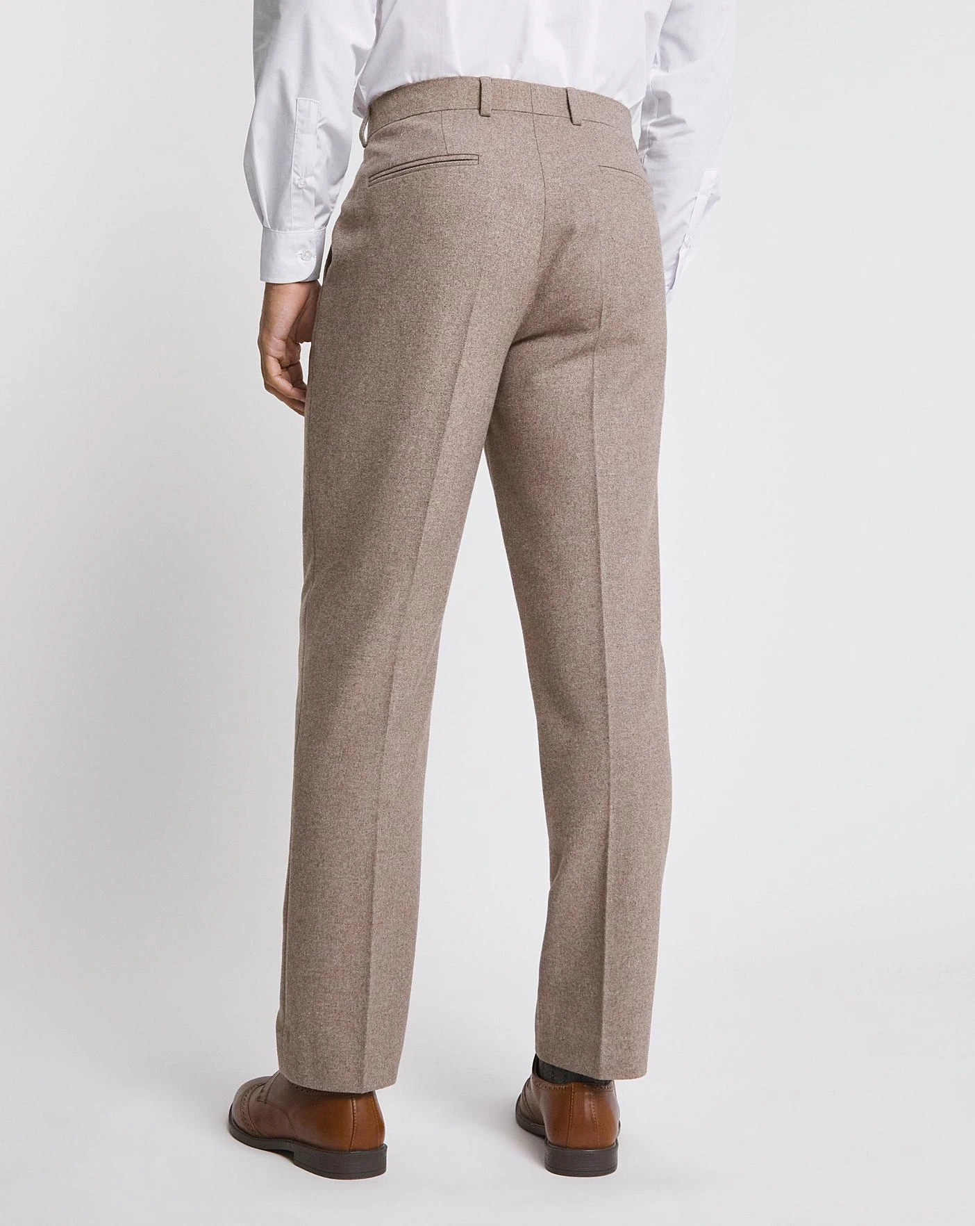 Oatmeal Donegal Reg Fit Suit Trouser 2 Oatmeal Donegal Reg Fit Suit Trouser - Image 2