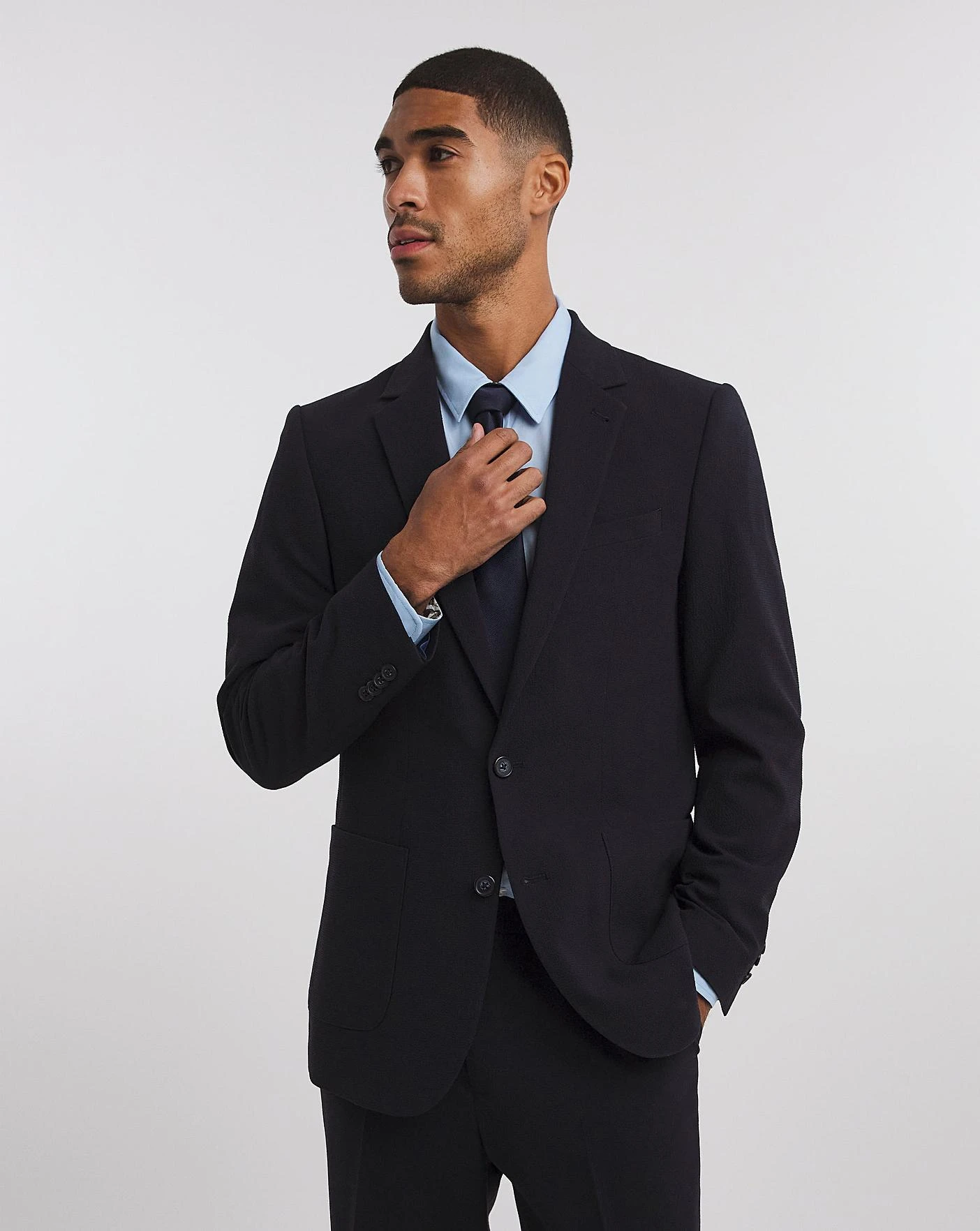 Navy Patch Pocket Reg Fit Suit Jacket 1 Navy Patch Pocket Reg Fit Suit Jacket