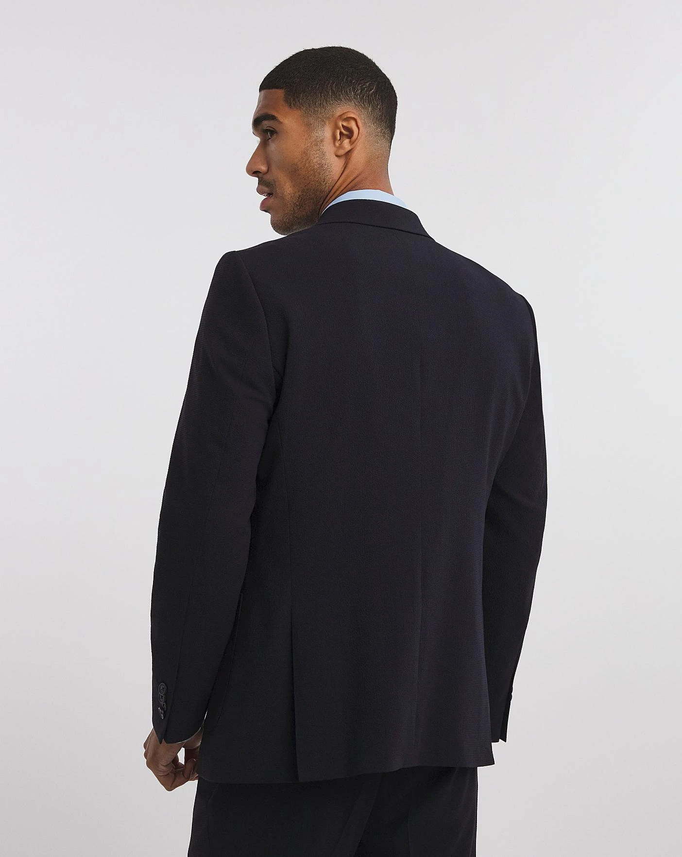 Navy Patch Pocket Reg Fit Suit Jacket 4 Navy Patch Pocket Reg Fit Suit Jacket - Image 4