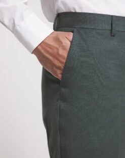 Green Linen Look Reg Fit Suit Trouser -Jacamo Shop w08ka151760w