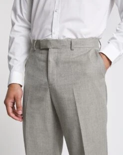 Oatmeal Linen Look Reg Fit Suit Trouser -Jacamo Shop w08ka153727w