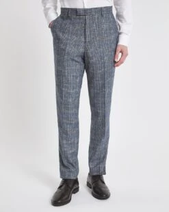 Blue Check Regular Fit Suit Trouser 6 Blue Check Regular Fit Suit Trouser -Jacamo Shop w08ka157739w