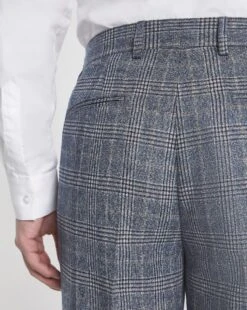 Blue Check Regular Fit Suit Trouser 7 Blue Check Regular Fit Suit Trouser -Jacamo Shop w08ka157741w