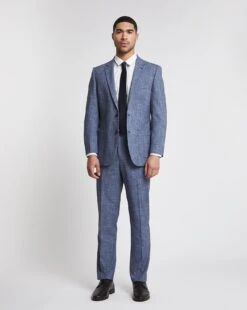Light Blue Textured Reg Fit Suit Jacket -Jacamo Shop w08ka158726w
