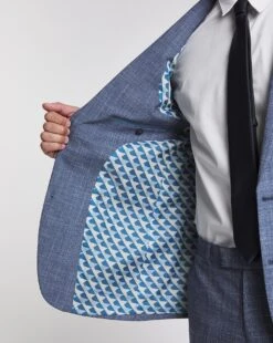 Light Blue Textured Reg Fit Suit Jacket -Jacamo Shop w08ka158727w