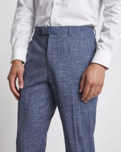 Light Blue Textured Reg Fit Suit Trouser -Jacamo Shop w08ka159728w