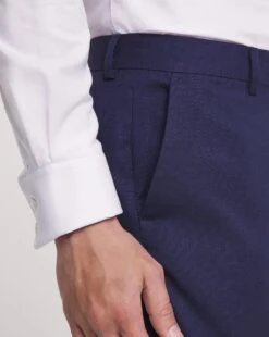 Navy Linen Look Reg Fit Suit Trouser -Jacamo Shop w08ka195759w