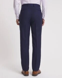 Navy Linen Look Reg Fit Suit Trouser -Jacamo Shop w08ka195760w