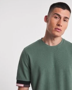 Tipped Pique Smart T-shirt Long -Jacamo Shop w08mo283727w