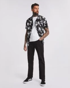 Black Loose Fit Stretch Jeans 9 Black Loose Fit Stretch Jeans -Jacamo Shop w08mw426726w